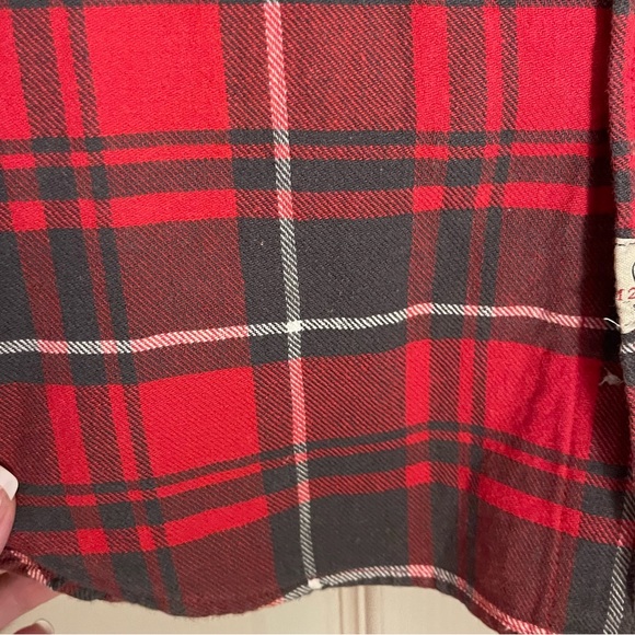 AMERICAN LIVING Long Sleeve Red Flannel Snap up Shirt Size Large - Picture 5 of 10